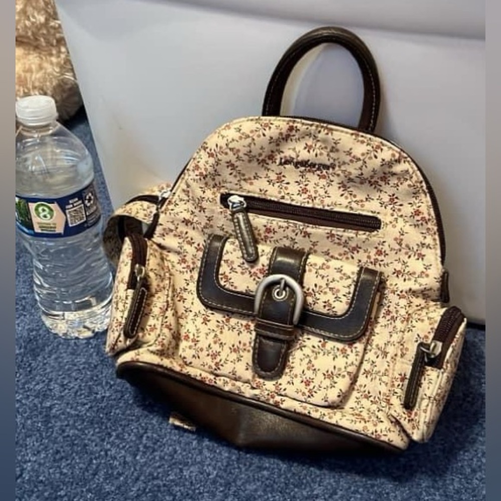 Vintage 90s Longaberger floral backpack